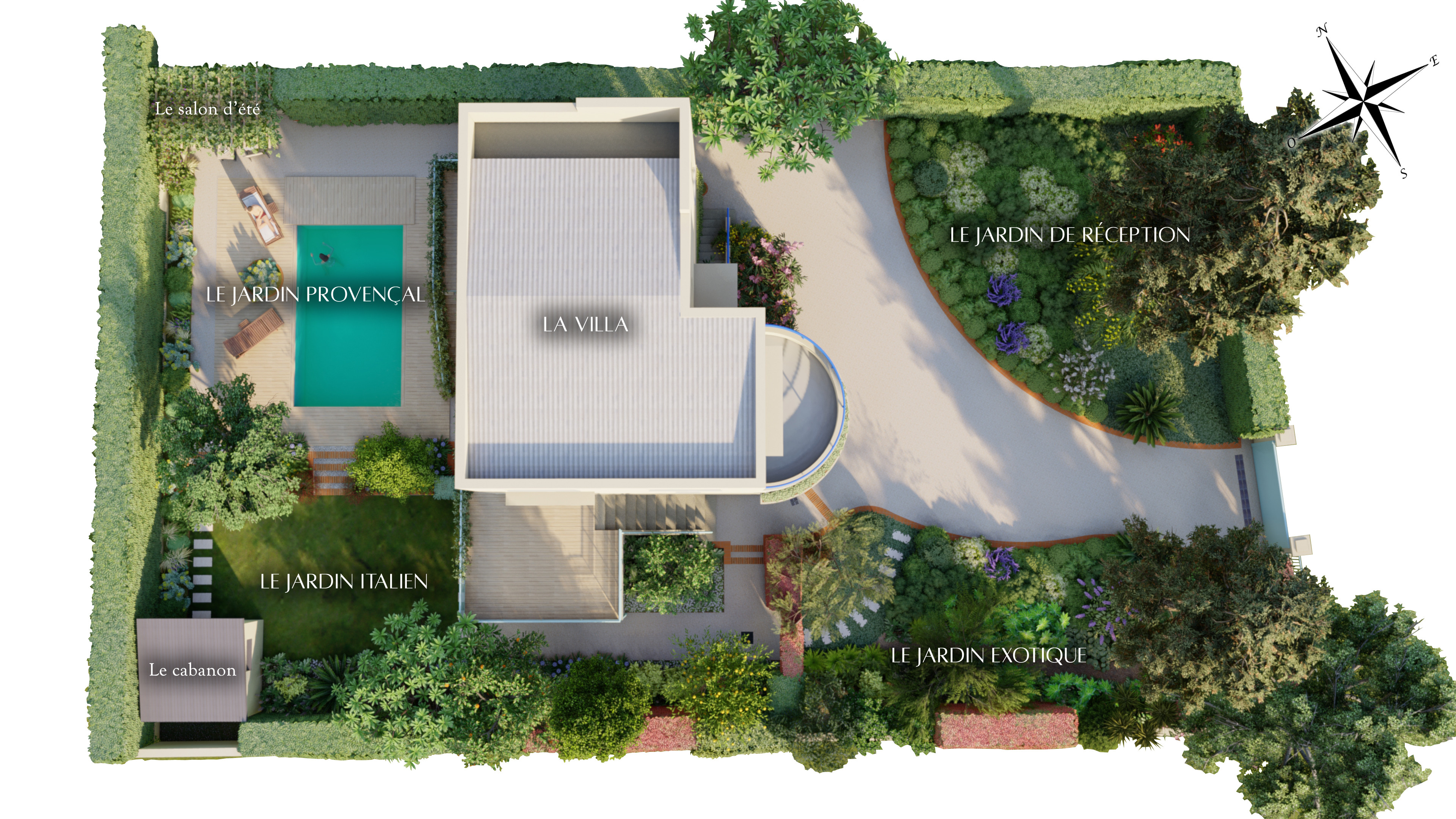 Plan de masse - Rénovation d'un jardin niçois